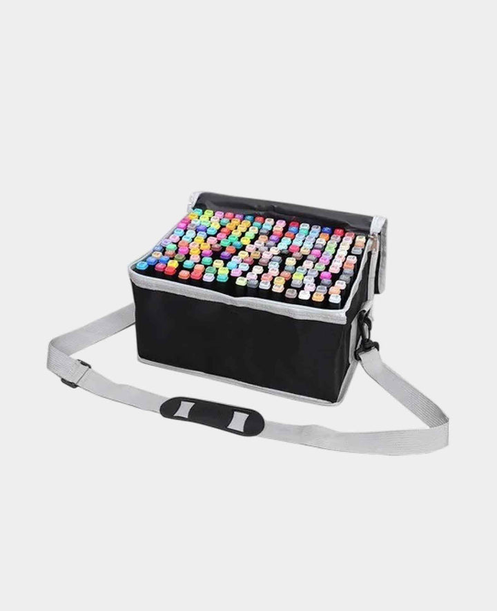 Waterproof Acrylic Marker Pens, Dual Tip with Carry Bag, 168 pcs
