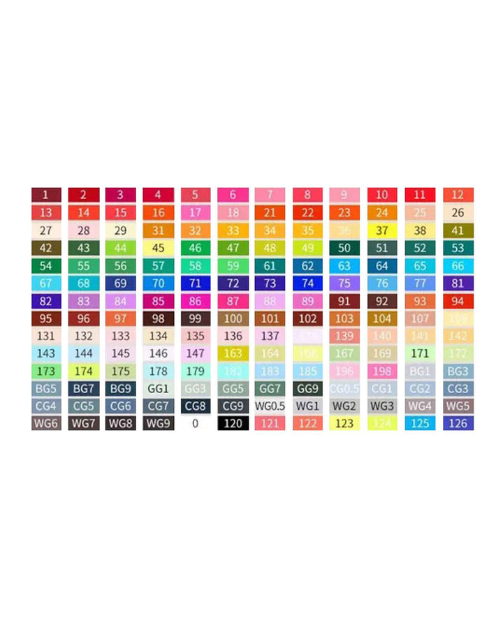 Waterproof Acrylic Marker Pens, Dual Tip with Carry Bag, 168 pcs
