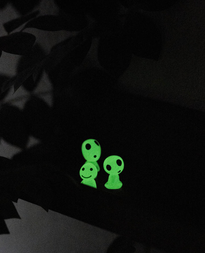 Figurines extraterrestres fluorescentes Décoration de jardin lumineuse, verte, 10 pièces