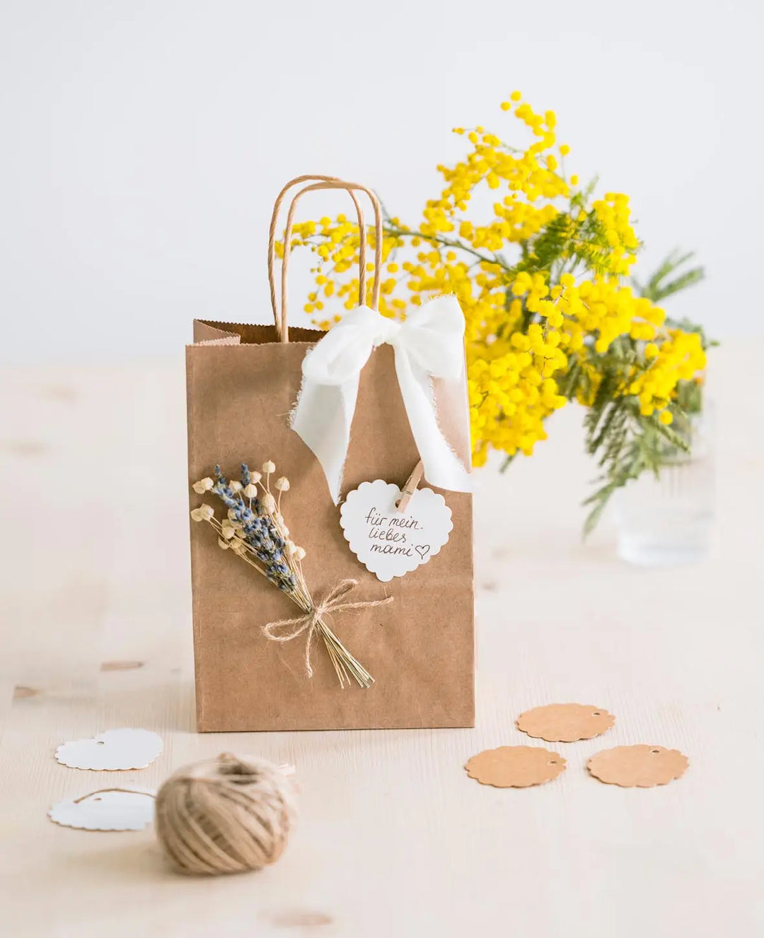 Kraft Paper Gift Bags, Brown, 21x15cm, 20 pcs.