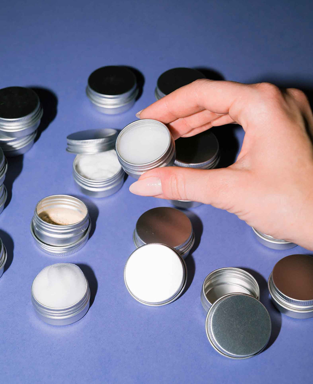 Récipient cosmétique rechargeable en aluminium, 10 g - Argent, 20 pièces