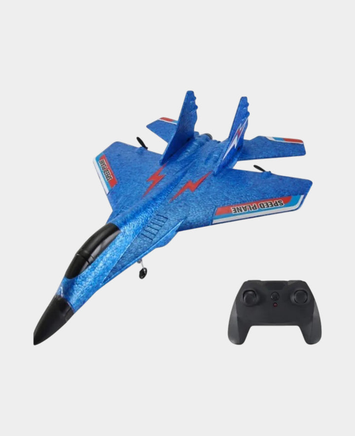 RC Airplane Kids Model Glider with Remote Control, Blue, 44x32cm