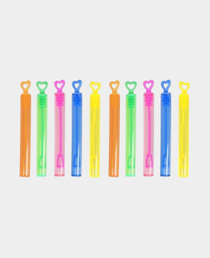 Heart-shaped Bubble Wand Kids Toy - Colorful, 10 pcs.