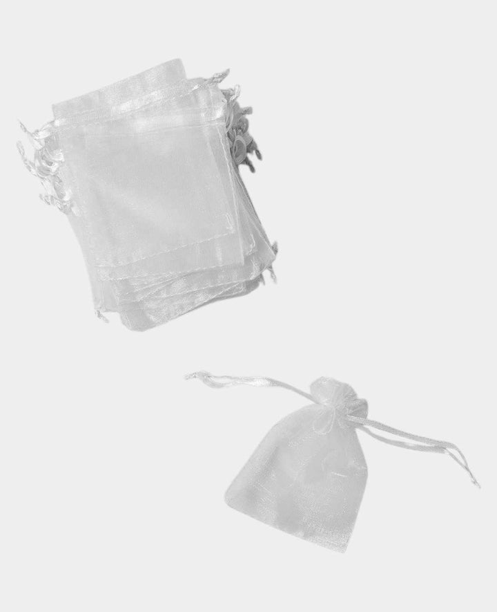 Organza Säckchen Deko Geschenk Beutel - Weiss, 7x9 cm, 100tlg.