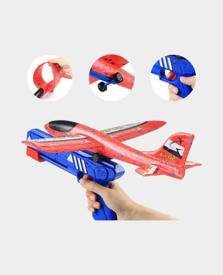 Foam Catapult Toy Glider + Sail Airplanes, 5-piece.