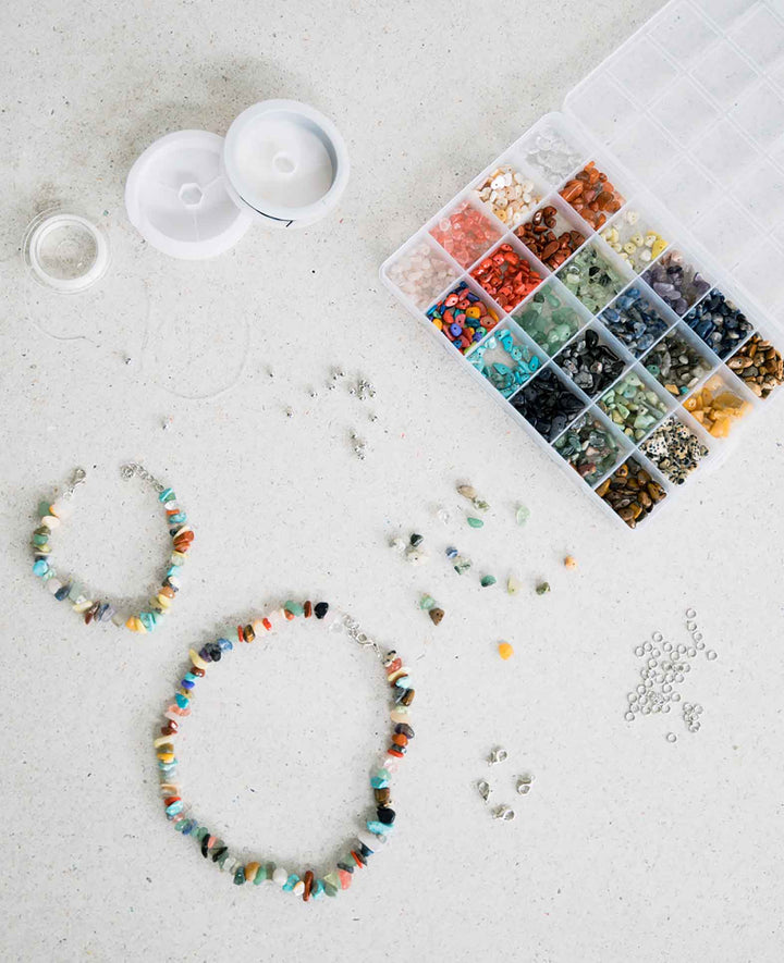 Kit de fabrication de bijoux en pierre naturelle, accessoires de bricolage, multicolore, 380 pièces