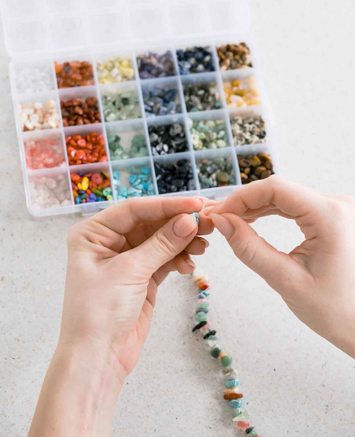 Kit de fabrication de bijoux en pierre naturelle, accessoires de bricolage, multicolore, 380 pièces