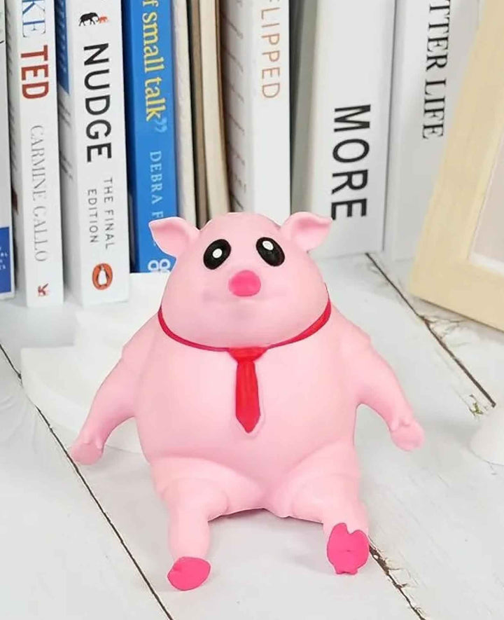 Anti-Stress Squeeze Pig Toy Squishy Pig - Pink, 23x15cm