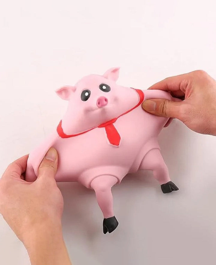 Anti-Stress Squeeze Pig Toy Squishy Pig - Pink, 14.5x10cm