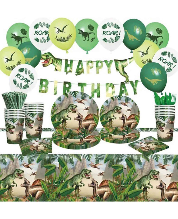 Happy Birthday Kinder Party Tisch Deko Einweg - Dinosaurier, 94-tlg.