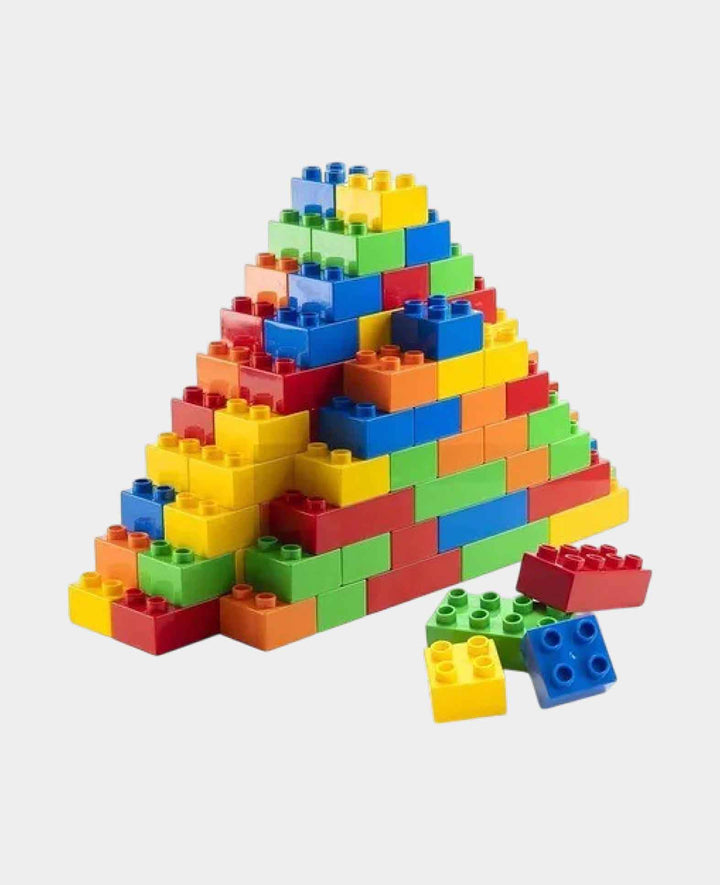 Grosse Kunststoff Bausteine für Kinder, Klemmbausteine, Bunt, 50 Stk.