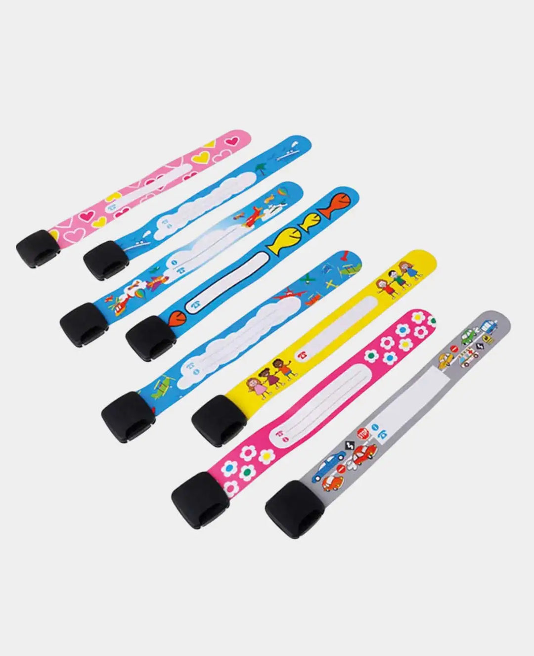 (8er) Kids Emergency ID Bracelet – Reusable