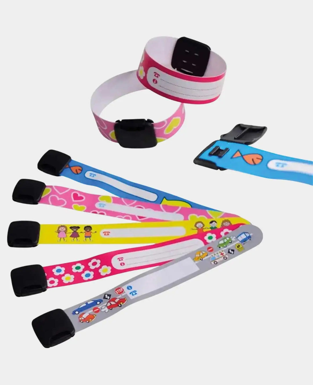 (8er) Kids Emergency ID Bracelet – Reusable