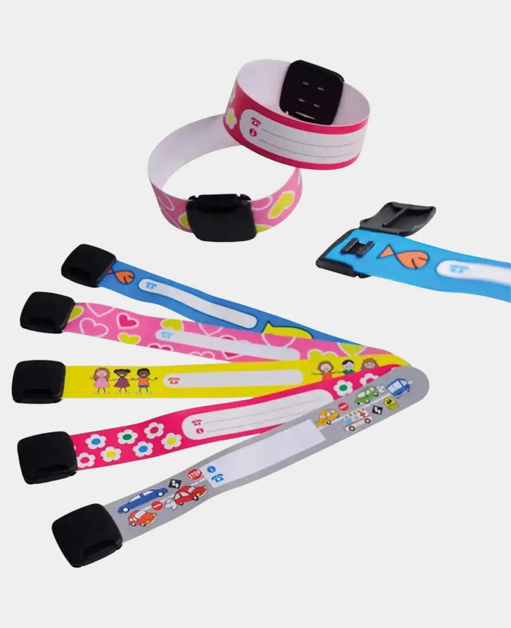 (8er) Kids Emergency ID Bracelet – Reusable