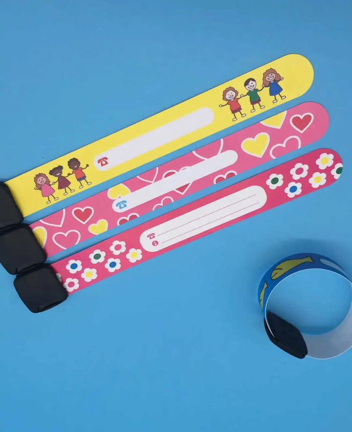 (8er) Kids Emergency ID Bracelet – Reusable