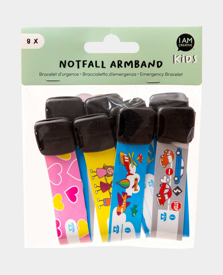 (8er) Kids Emergency ID Bracelet – Reusable