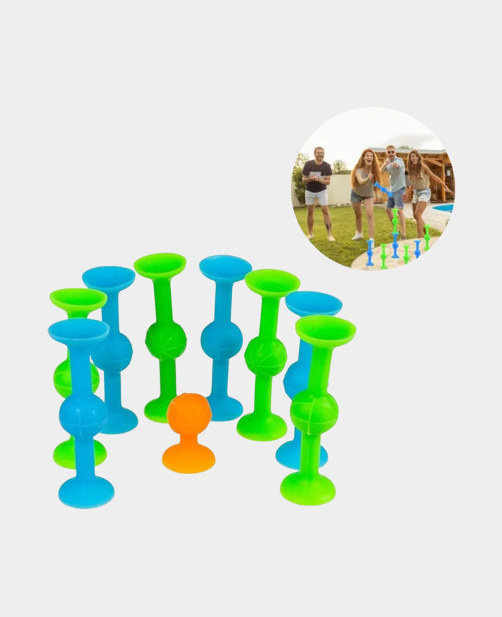 Suction Cup Throw Game Window Dart Game - Blue / Green, 9 Pcs.
