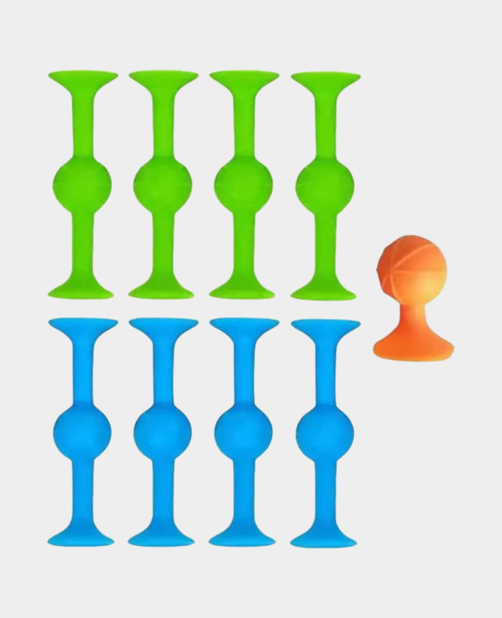 Suction Cup Throw Game Window Dart Game - Blue / Green, 9 Pcs.