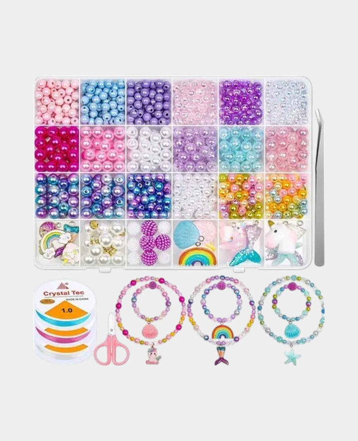 DIY Pearl Craft Jewelry incl. Nylon Thread / Scissors / Tweezers, 770-piece.