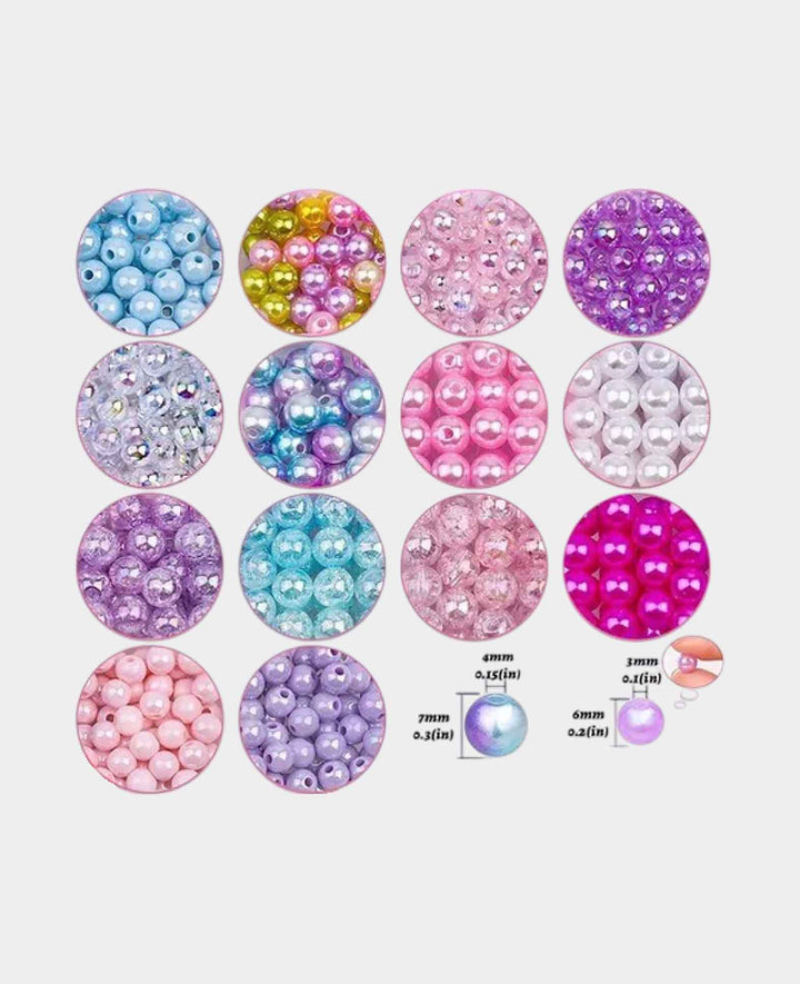 DIY Pearl Craft Jewelry incl. Nylon Thread / Scissors / Tweezers, 770-piece.