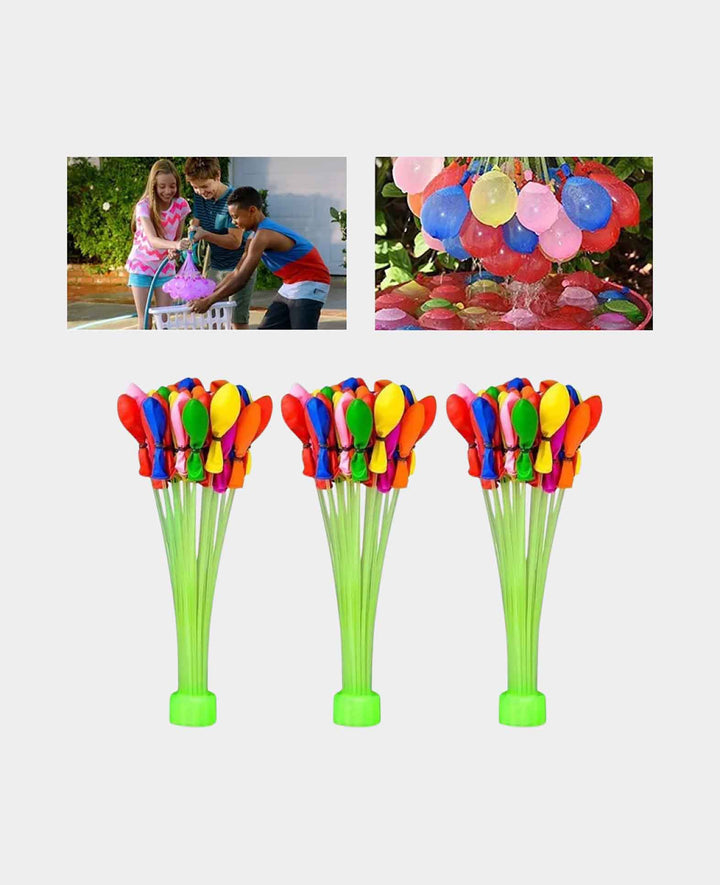 Self-Sealing Water Bomb Balloons with Quick-Fill Adapter - Colorful, 111 Pcs.