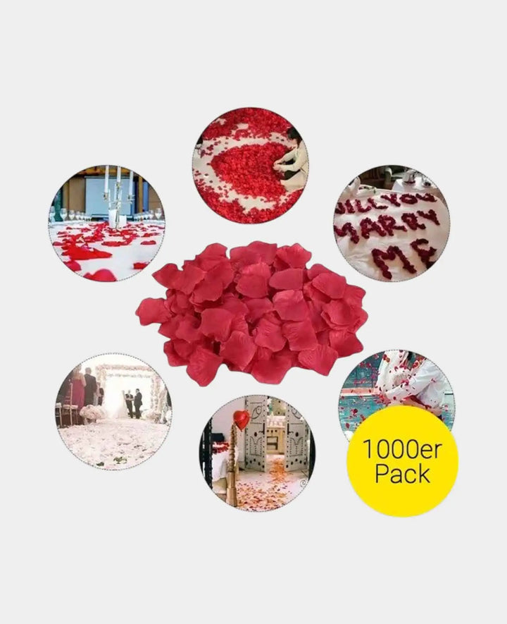 Romantische Rosenblätter Blumenblüten Party Deko - Rot, 1000 Stk.