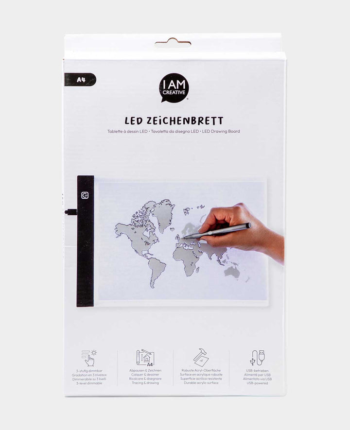 Dimmbares LED Zeichenbrett A4 Grafiktablet Lichttisch Kopiertisch