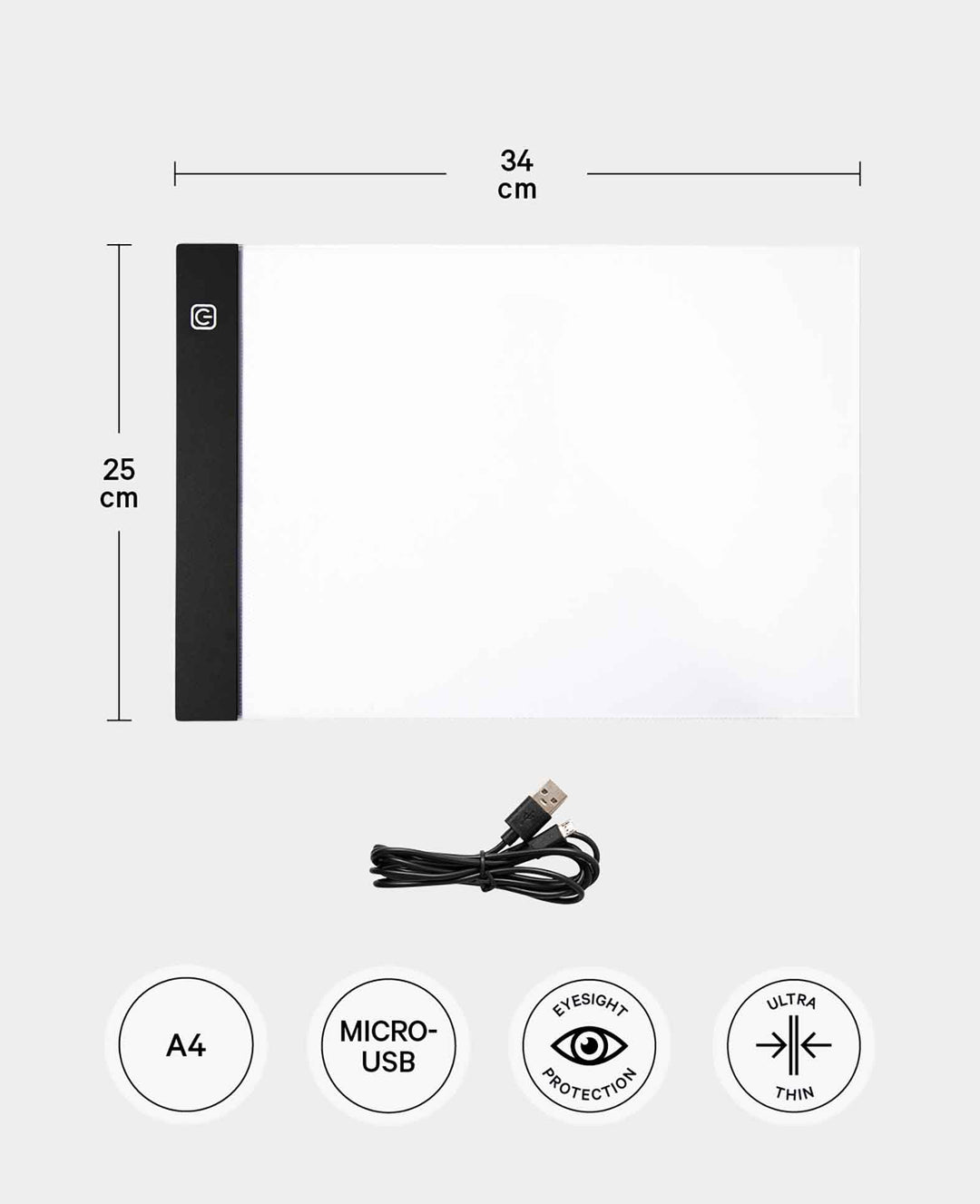 Dimmbares LED Zeichenbrett A4 Grafiktablet Lichttisch Kopiertisch