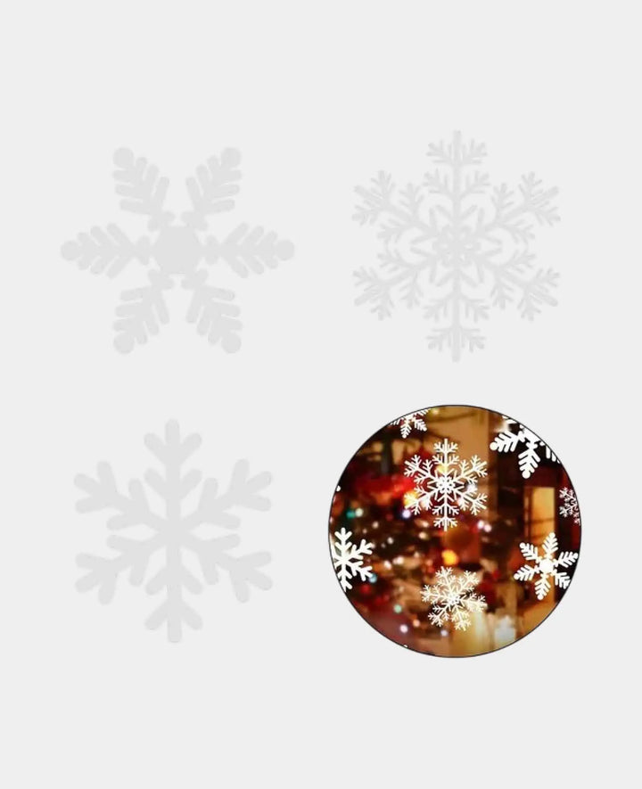 Flocons de neige autocollants pour fenêtre – Blanc
