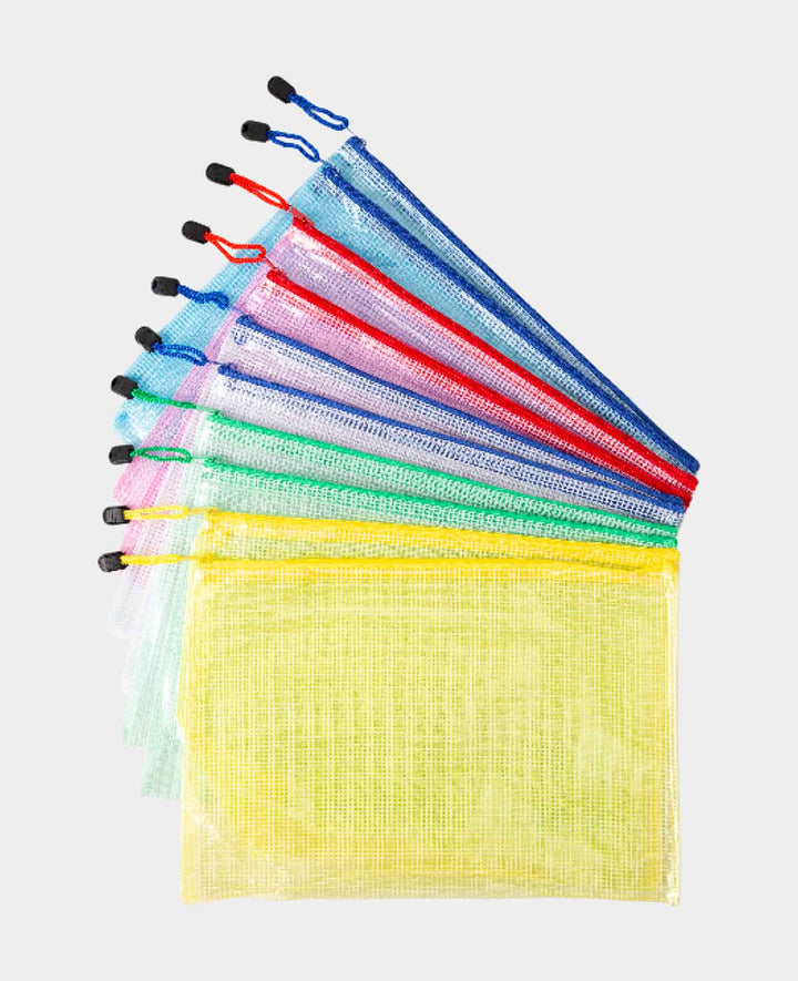 Pochette porte-documents A4 indéchirable, chemise zippée extra forte, 10 pièces.
