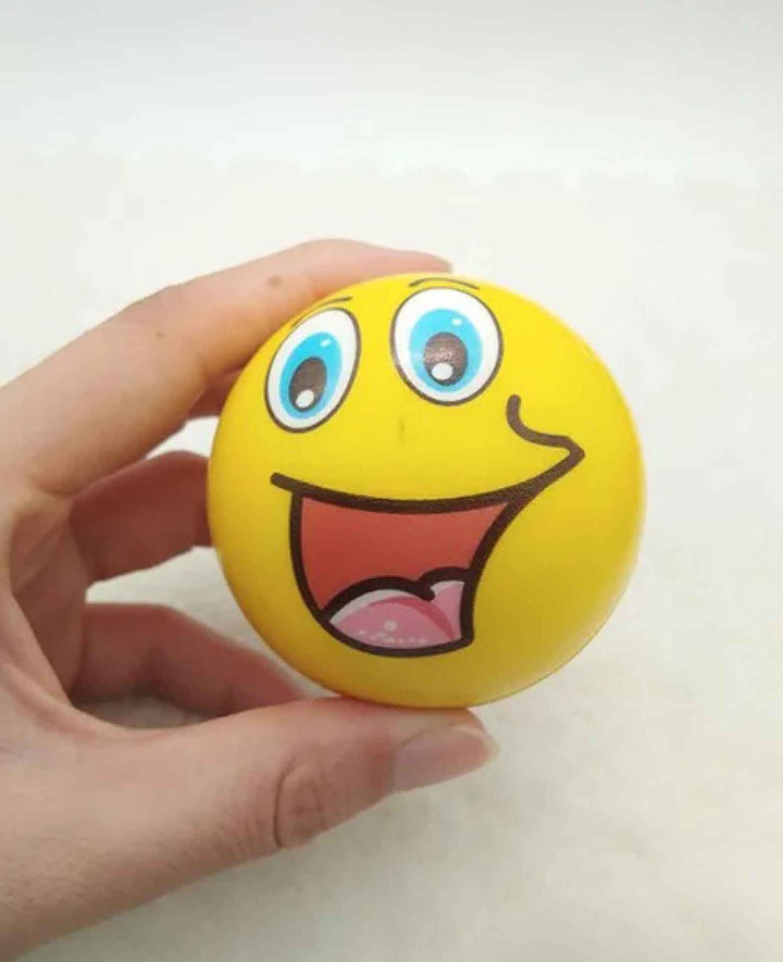 Anti-Stress Foam Balls Emoji Fidget Toy, Colorful, Ø6cm, 12 pcs.