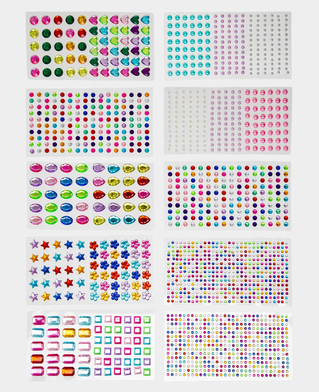 Bedazzling 3D Sticker im Kristall-Look, Selbstklebend, 14 Blatt