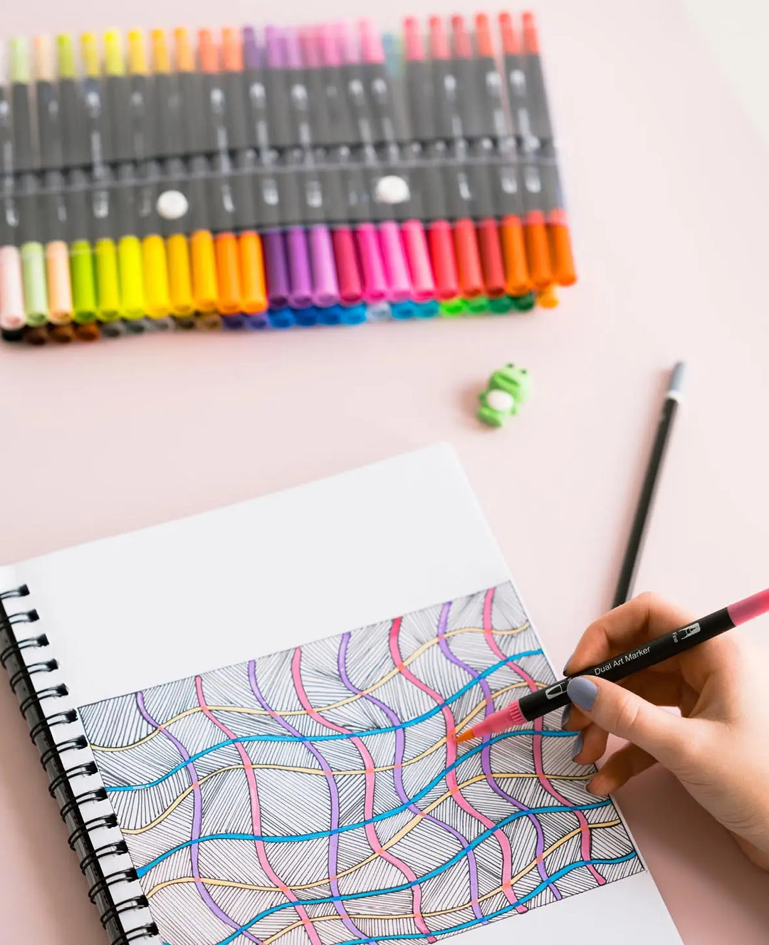 Artist Dual Tip Brush Pens, Set of 48