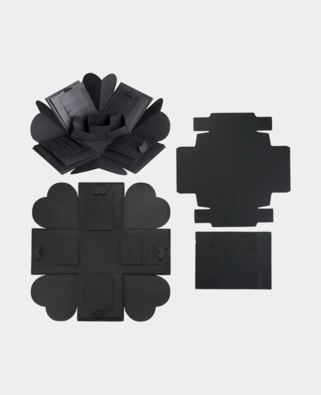 Boîte cadeau photo DIY faite à la main Boîte surprise - Noir