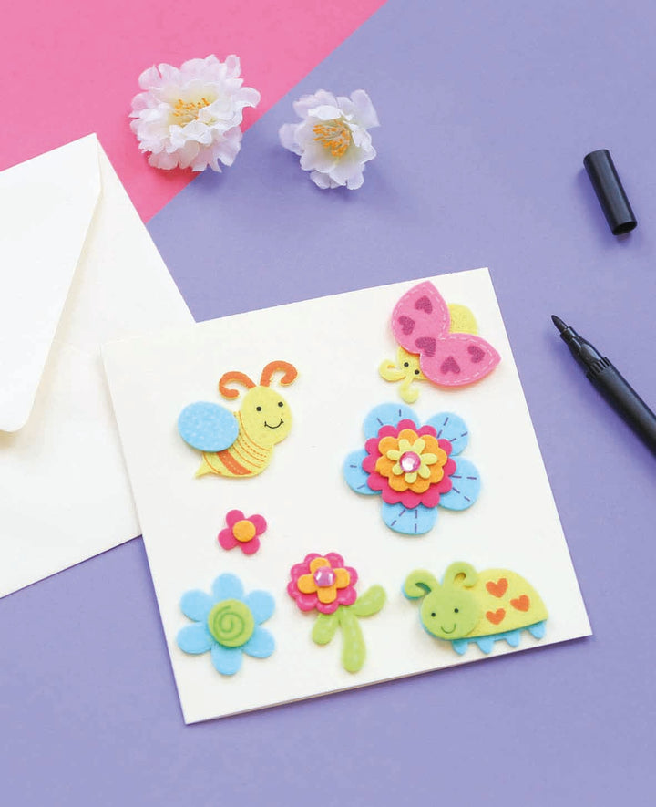 Felt stickers ladybug, ø 3 - 5 cm, 12 pcs.
