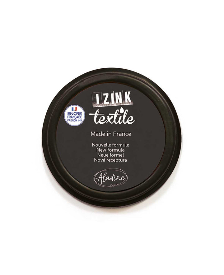 IZINK Textilstempelkissen für Stoffe, Schwarz