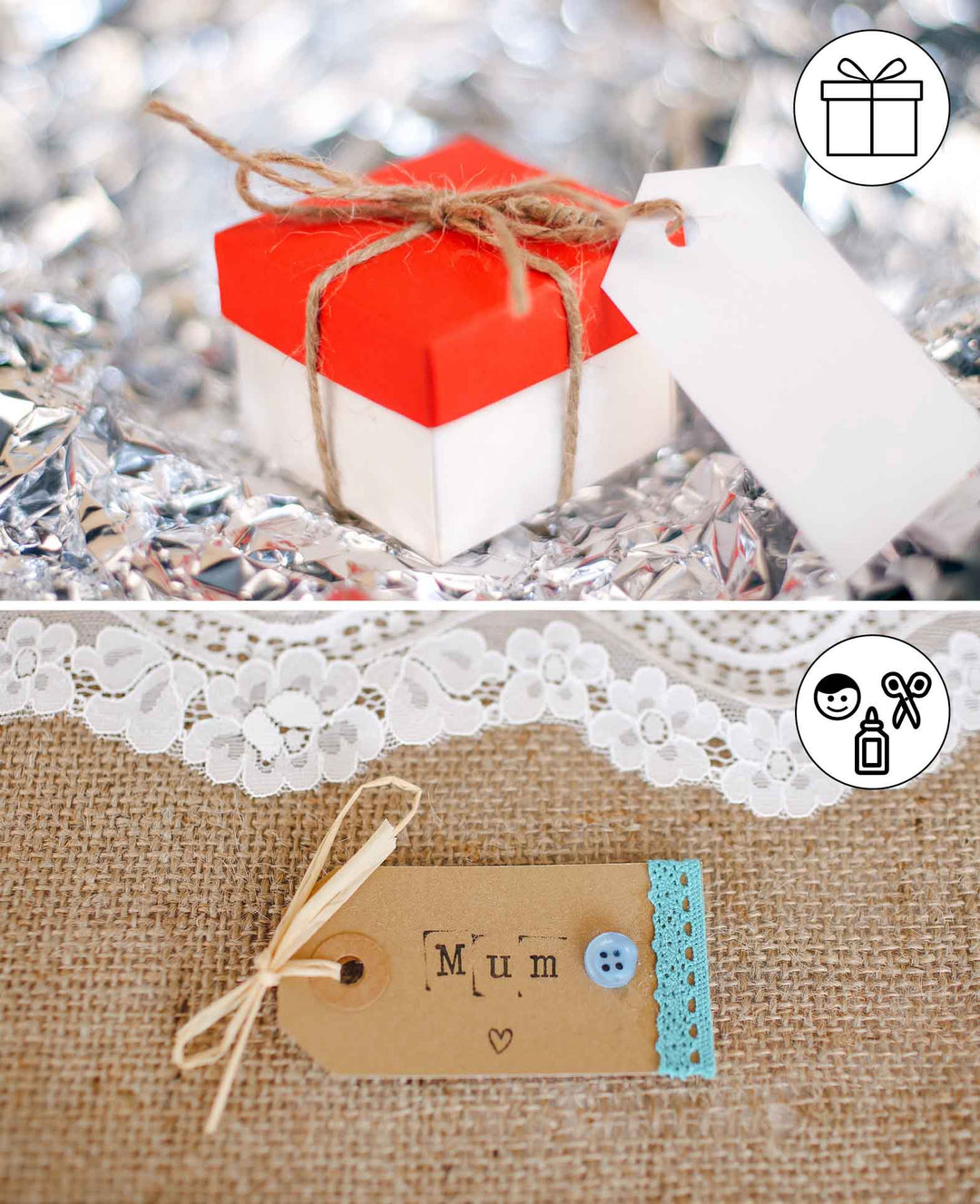 Geschenkanhänger in Papiertüte, 6 Stk.