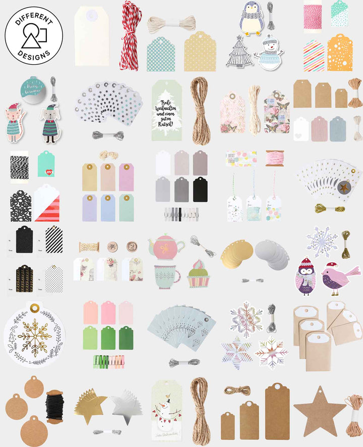 Gift Tag Kit, Stern &amp; Classic, 9 Stk.