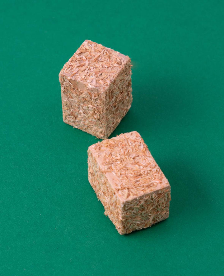 Miniature Hay Bales - For Crafts &amp; Play, 2 x 2 x 3 cm, 2 pcs.