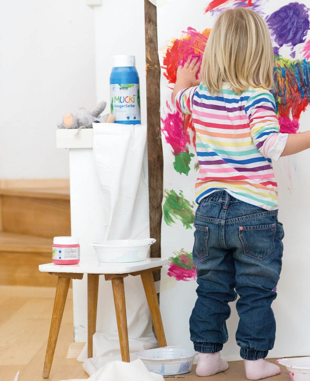 MUCKI Peinture au doigt orange 150 ml