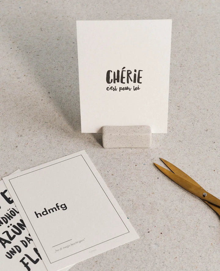 Greeting card / postcard, "Chérie c&