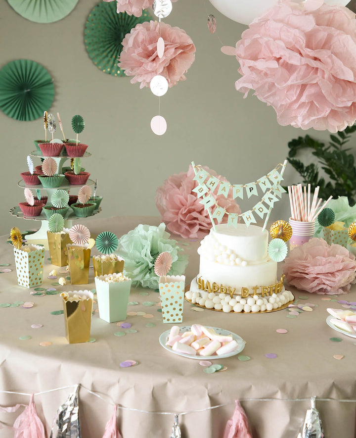 Party Set rosa / silber, 8 tlg.