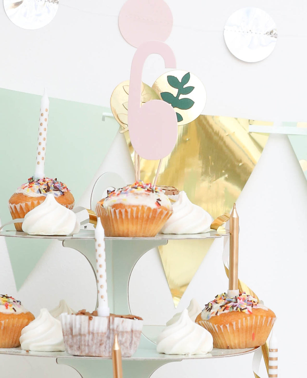 Torten Topper Zahlen, Kuchendekoration, lachsfarben, 13 cm, 10 Stk.