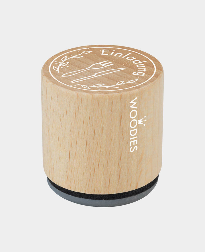 Woodies motif stamp, invitation cutlery