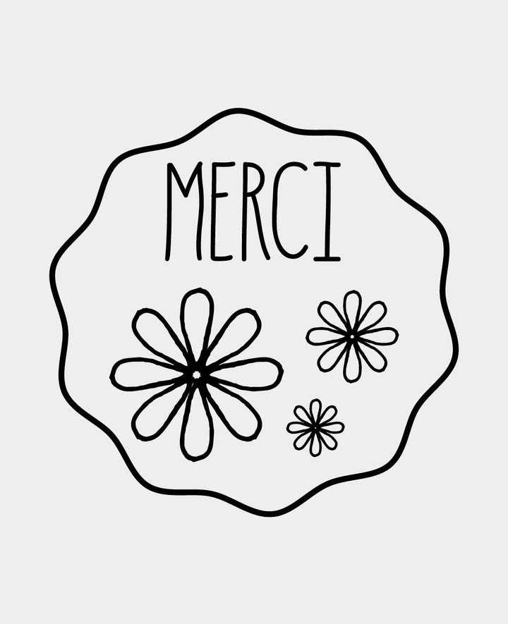 Woodies Motif Stamps, Merci I