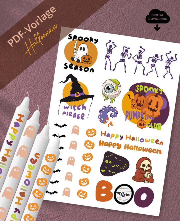 PDF-Vorlage zum Download, Motive Halloween