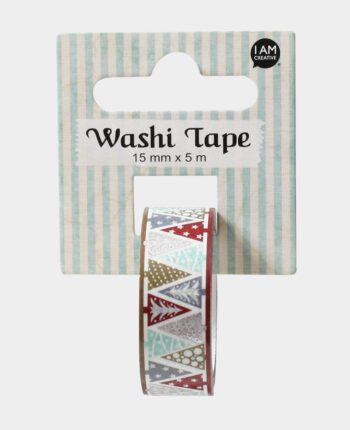 Washi Tape selbstklebend Silber glänzend mit weißen Sternen 15mm x