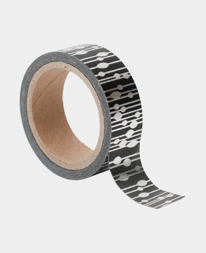 Washi Tape 15 mm x 5 m, Metallic Silber, Masking Tape Klebeband zum  Verzieren und Dekorieren - I AM CREATIVE