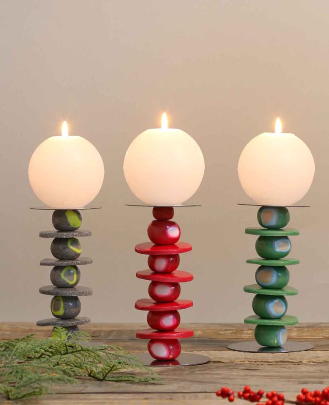 Aufbewahrungsbox mit Deckel, Kerzenglas-Formen-Set, 3D-Streifen